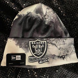 New Era Cap NFL Las Vegas Raiders Sideline Tie Dye Spill Black Winter Beanie Hat